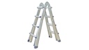 Teleskopleiter aus Aluminium, 4 x 4 Sprossen, 4.20 m