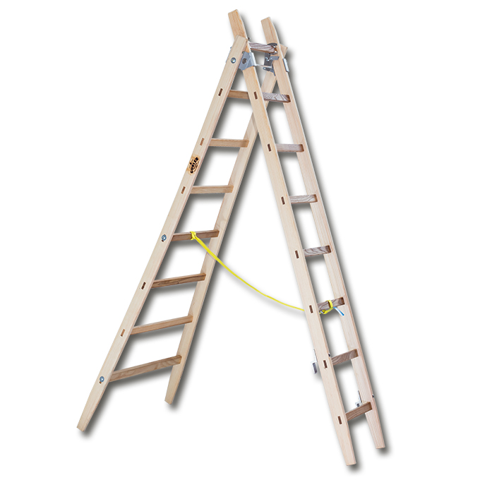 Échelle GUBLER en bois, 2 x 18 échelons, 8.93 m