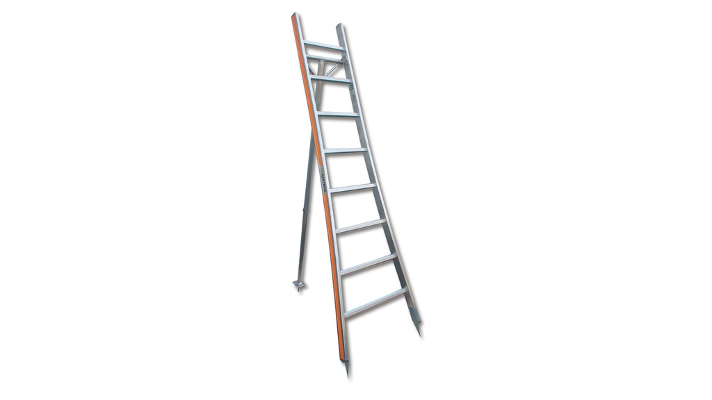 Échelle à haie, en aluminium, 10 échelons, longueur 3.09 m