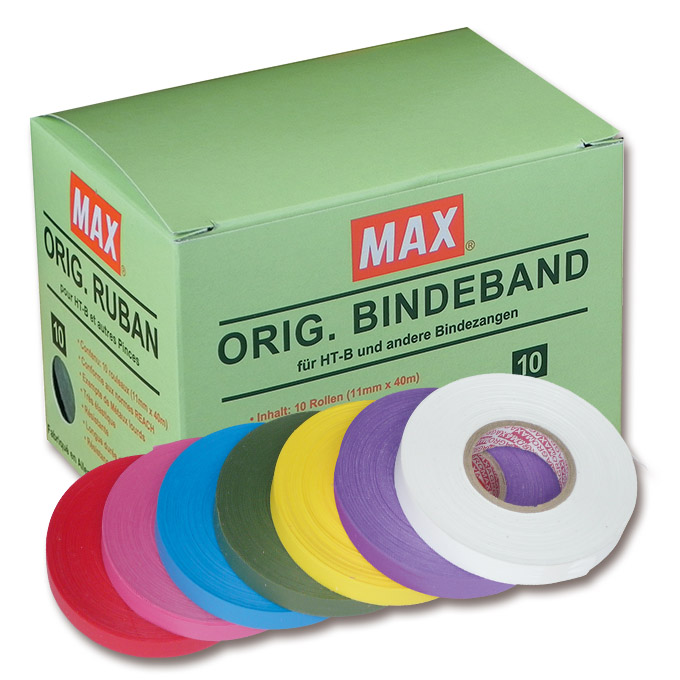 Bindeband MAX PVC weiss, 0.10 mm dick 40 m lang, 10 Rollen