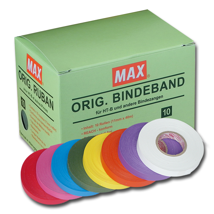 Bindeband MAX PVC grün, 0.15 mm dick 26 m lang, 10 Rollen