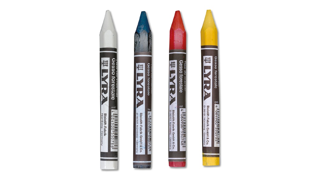 Signierkreide LYRA gelb, sechskant, 12 x 120 mm