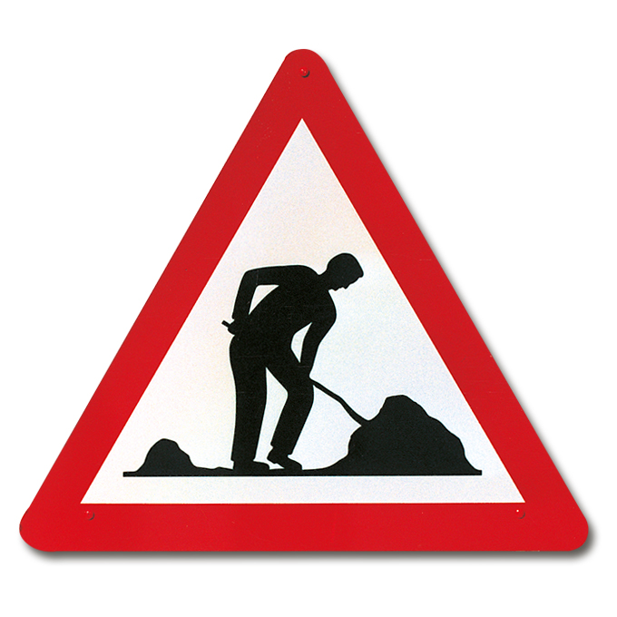 Signaltafel &quot;Baustelle 1.14&quot;,  Alu, 90 cm Seitenlänge