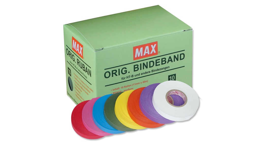 Ruban MAX PVC vert, épaisseur 0.25 mm, 16 m, 10 rouleaux