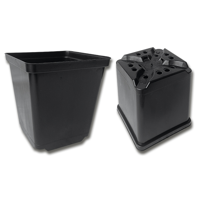 Conteneurs rectangulaires noirs 11 x 11 x 12 cm, 495 pièces