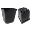 Conteneurs rectangulaires noirs 11 x 11 x 12 cm, 495 pièces