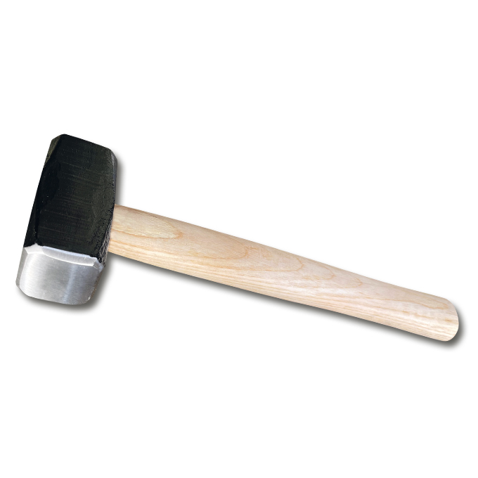 Massette, pannes polies, avec manche, poids environ 800 g