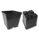 Conteneurs rectangulaires noirs 18 x 18 x 18 cm, 108 pièces