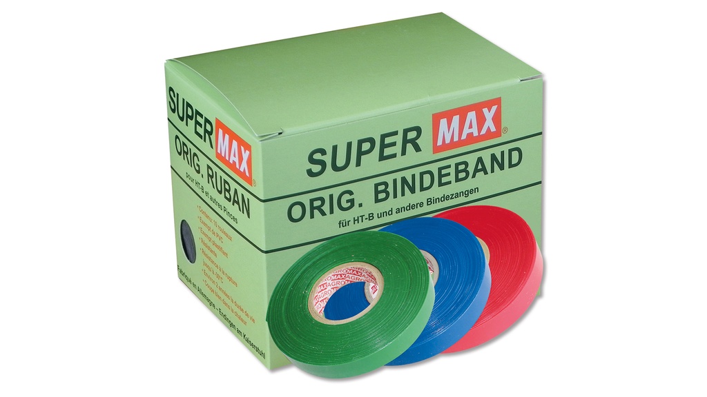 Bindeband SUPER MAX rot, 0.10 mm dick 40 m lang, 10 Rollen