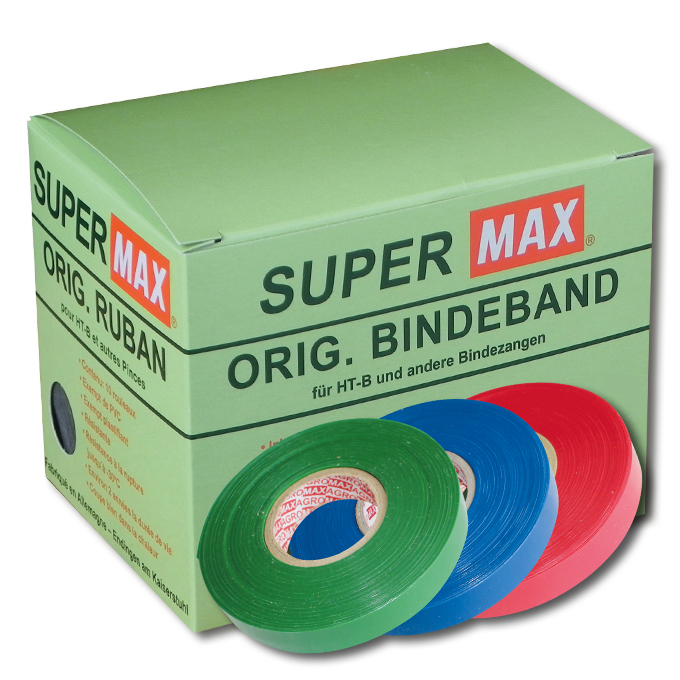 Bindeband SUPER MAX rot, 0.10 mm dick 40 m lang, 10 Rollen