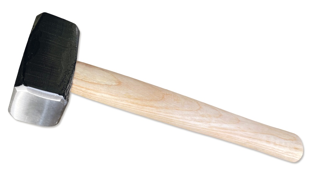 Massette, pannes polies, avec manche, poids environ 1000 g