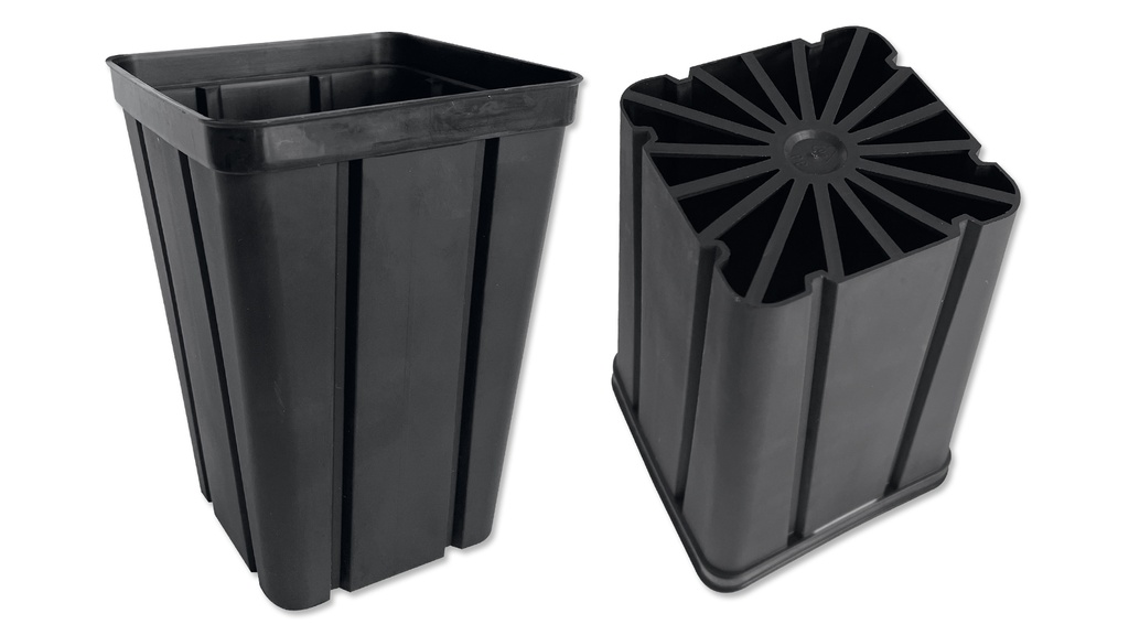 Kakteen-Container schwarz 9 x 9 x 13 cm, 840 Stück