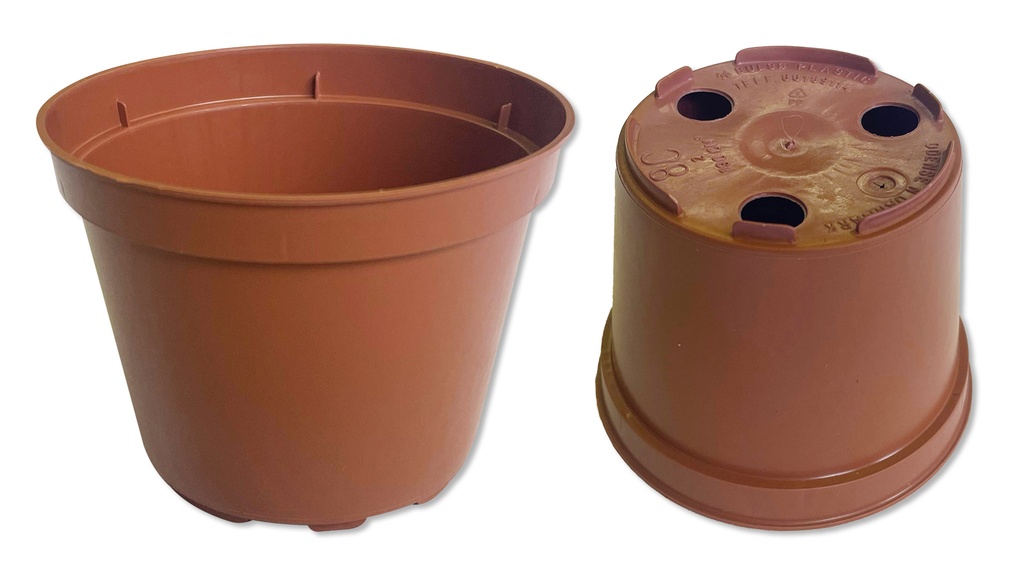 Kunststoff-Töpfe tonfarbig 8 cm Ø, Karton à 2560 Stück