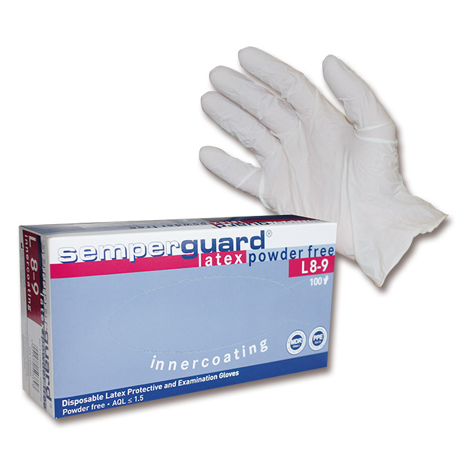Einweghandschuhe SEMPERIT SEMPERGUARD LATEX PF, Grösse XL/9-10