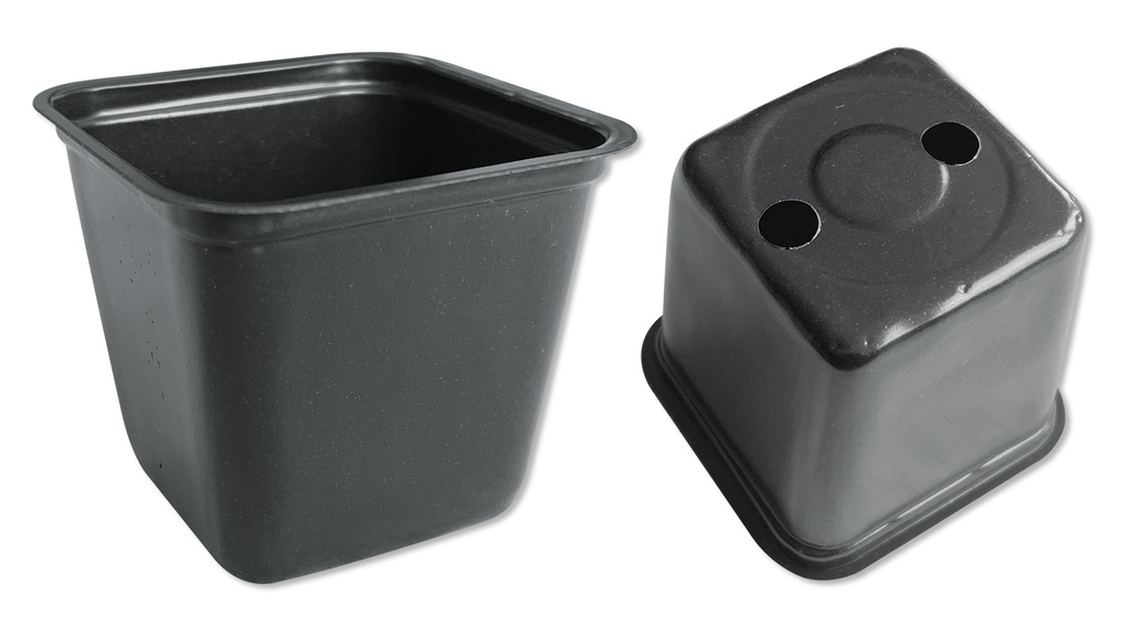 Vierecktopf VEFI schwarz 6 x 6 x 5.5 cm