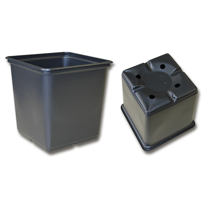 Pot carré DESCH 5° noir 11 x 11 x 12 cm, 1240 pièces