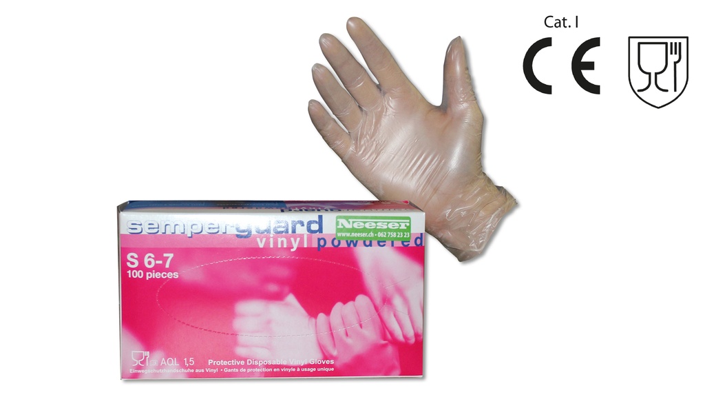 Gants à usage unique SEMPERGUARD VINYL, taille M/7-8