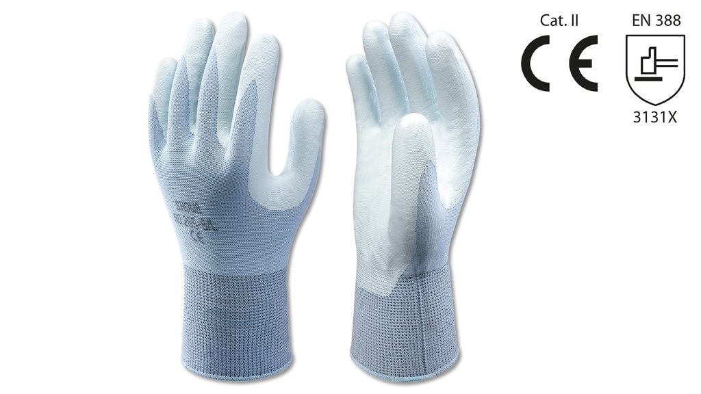 Gants de protection SHOWA 265, bleu-claire, taille 9/XL