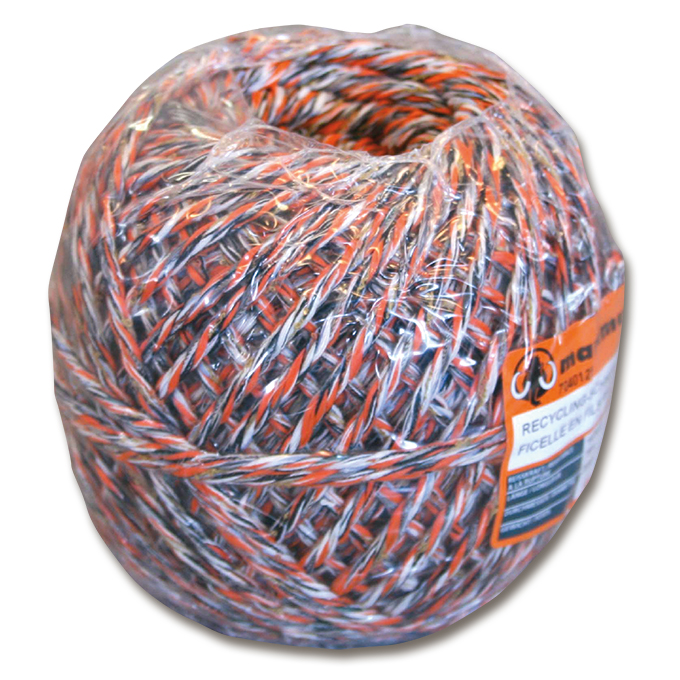 Ficelle en fils recycles, coloré, ø 3 mm