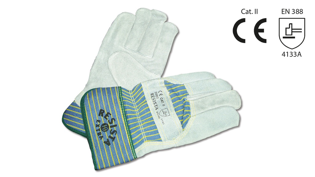 Gants de travail en cuir croûte de boeuf, taille 11