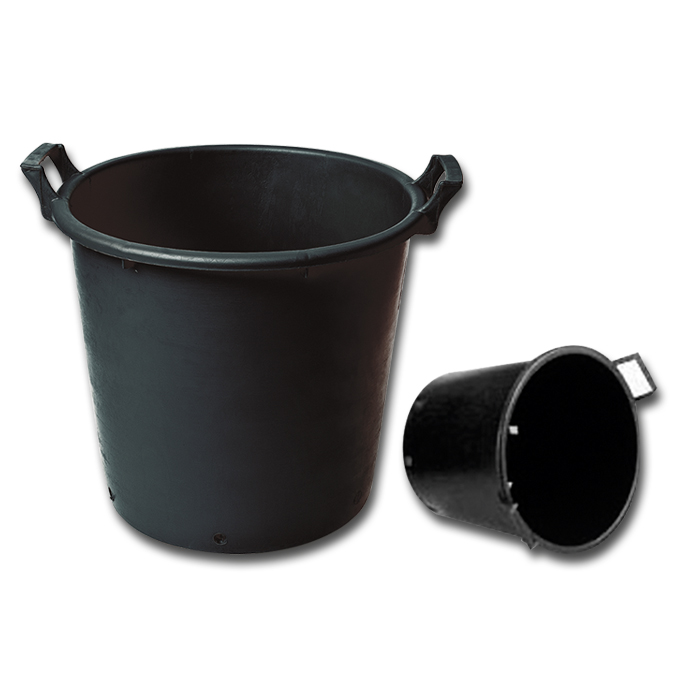 Conteneur pépinière noir 50 lt, avec poignées