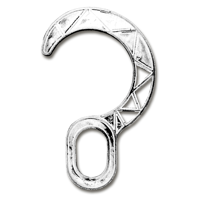 Haken weiss für Rohre 7.0 cm ø