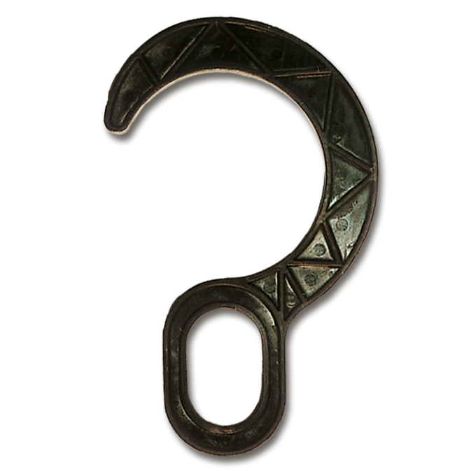Haken schwarz für Rohre 7.0 cm ø