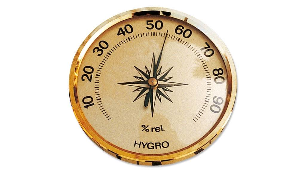 Hygrometer, 7 cm ø, vernickelte Fassung