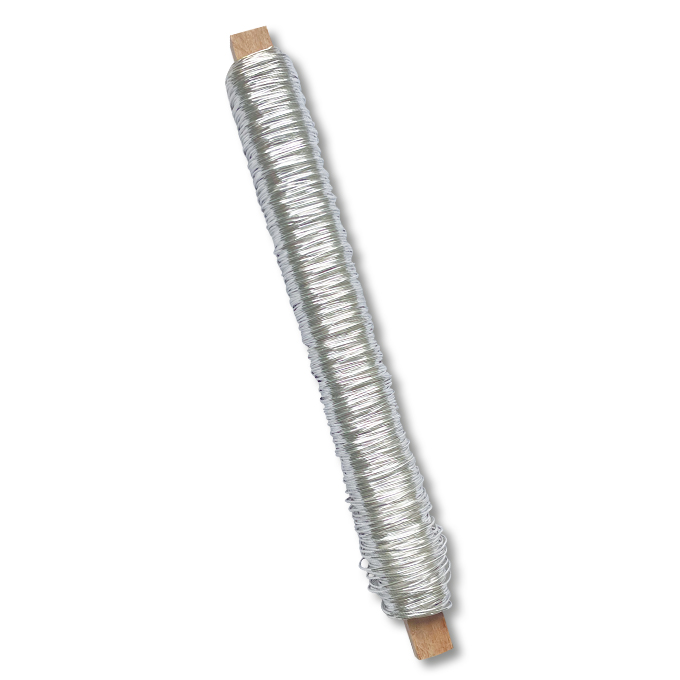 Fil de décoration argenté, 100 g, 0.55 mm