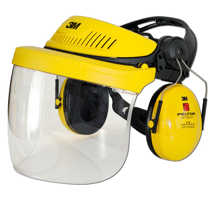 Système protège-visage et anti-bruit 3M PELTOR visière polycarbonate