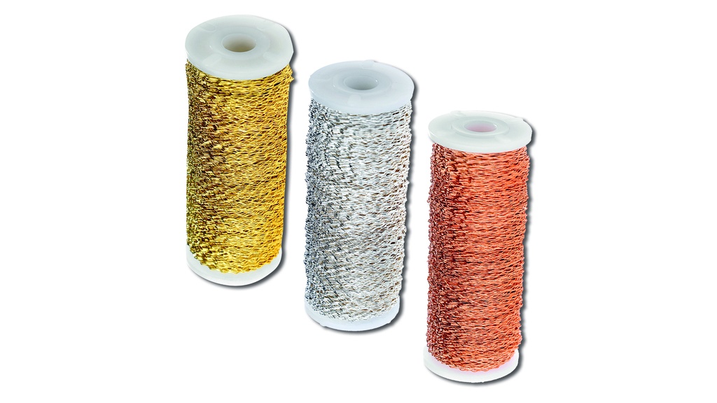 Fil de fer frisé argenté, 100 g, 0.30 mm