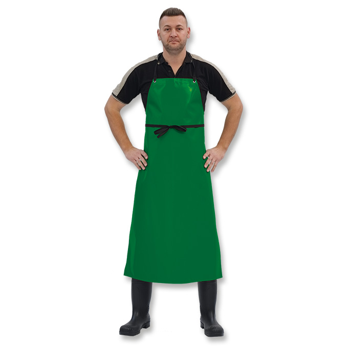 Schürze aus Trevira grün, 120 cm lang