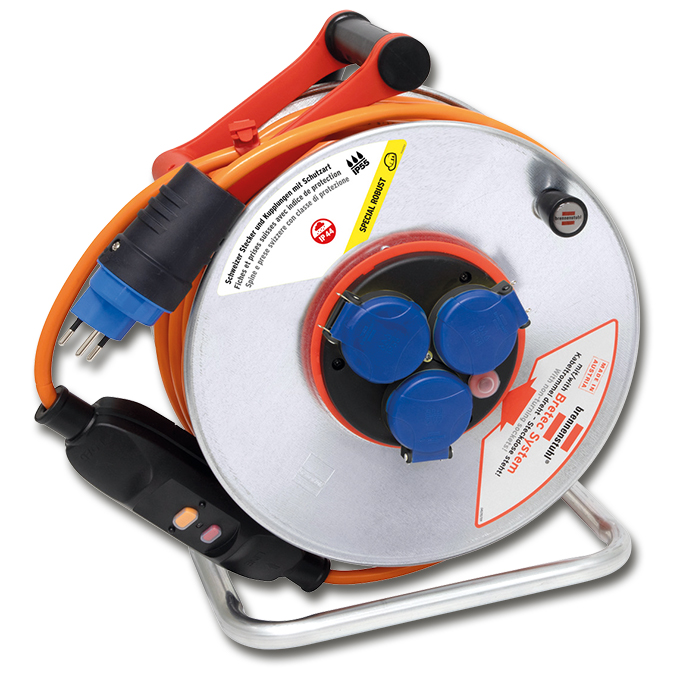 Kabelrolle GARANT SK FI mit FI-Schutzschalter, Kabellänge 50 m