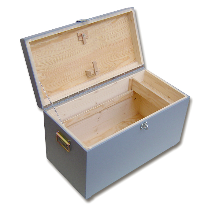 Caisse à outils pour paysagiste en bois gris