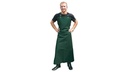 Tablier bretelles croisées dans le dos vert, longueur 117 cm