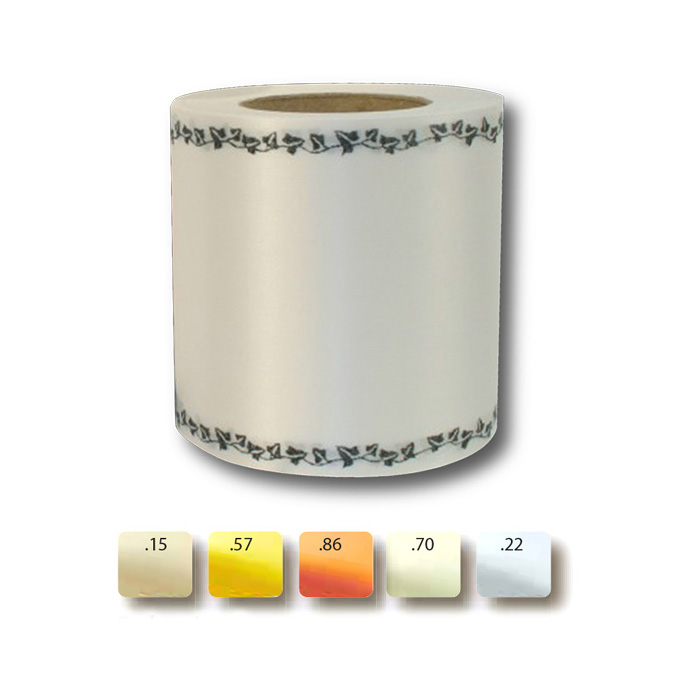 Kranzband gelb mit schwarzem Rand, 125 mm breit, 25 m