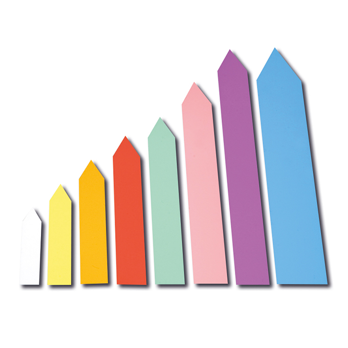 Etiquettes pour ficher jaune 140 x 20 mm, sachet de 500 pièces