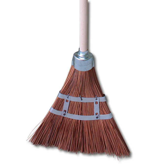 Balai piassava HERCULES, 2 liens, avec manche