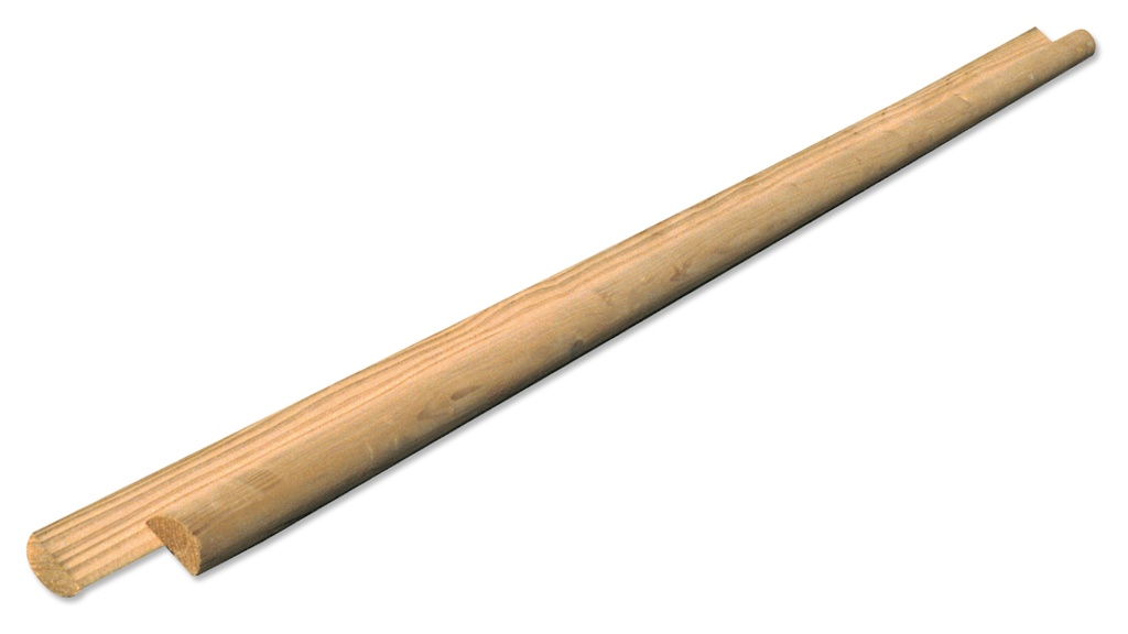 Lattes de bordure demi-rondes, non monté, longueur 180 cm, ø 40 mm