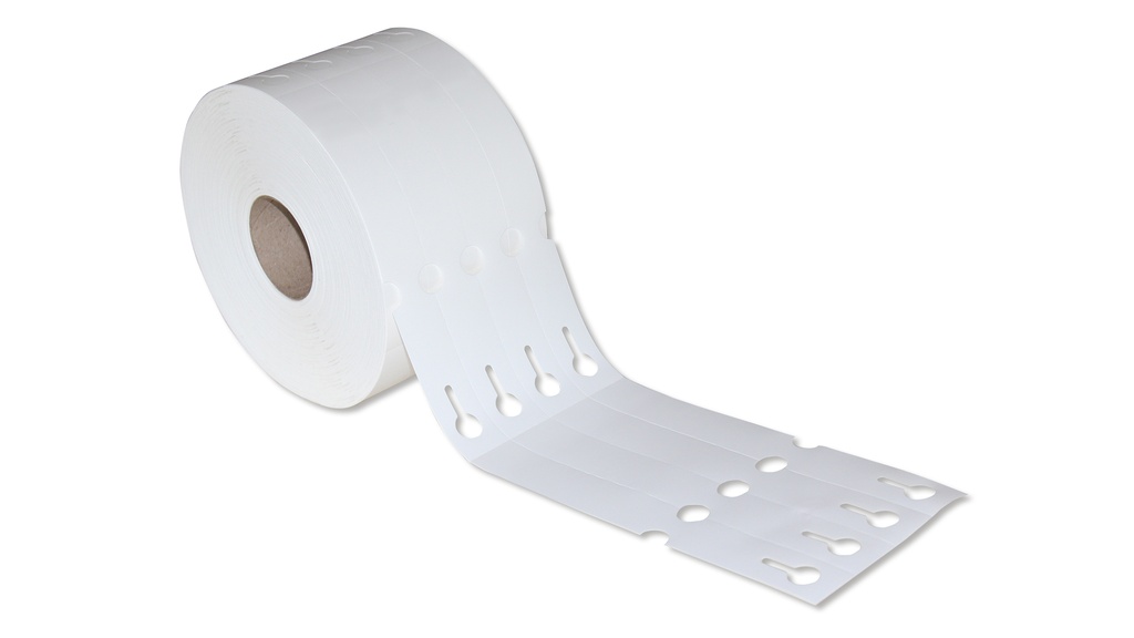 TT-Schlaufenetiketten weiss 4-bahnig 200 x 25 mm, 2'000 Stück