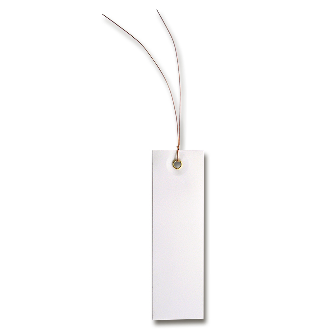 Drahthängeetiketten weiss 100 x 30 mm, Beutel à 250 Stück
