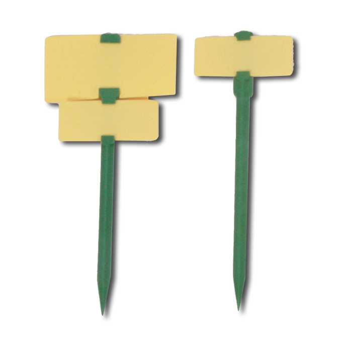 Bâton pour étiquettes avec deux côtés, vert, longueur 30 cm