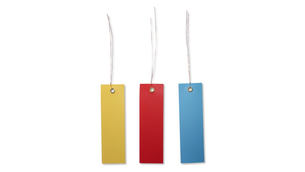 Drahthängeetiketten blau 100 x 30 mm, Beutel à 250 Stük