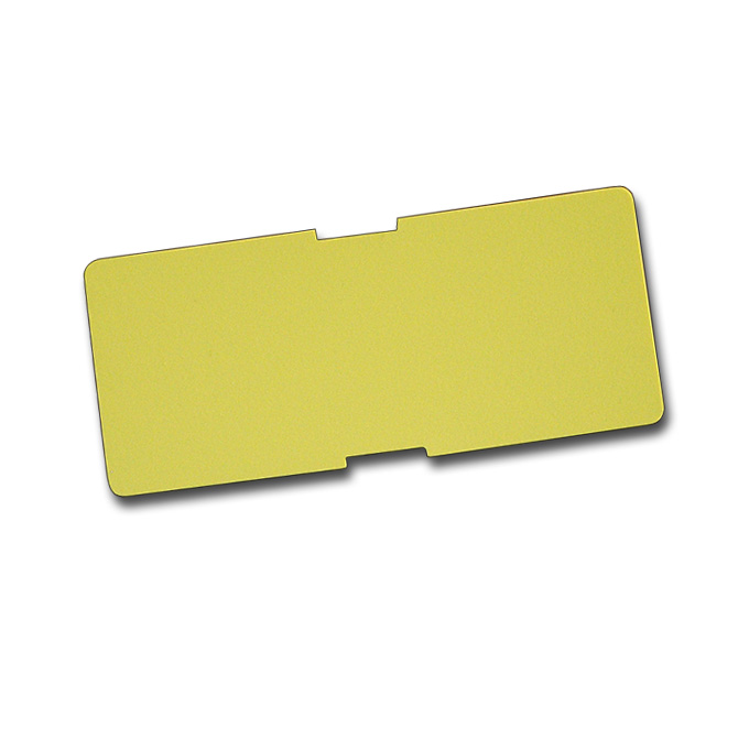 Feuilles d’étiquette jaune 10 x 4.3 cm, botte de 100 pièces
