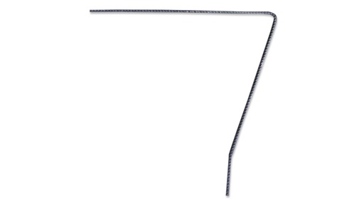 Agraffe L-förmig SPEZIAL grippt blank 25 x 20/5 cm, 100 Stück