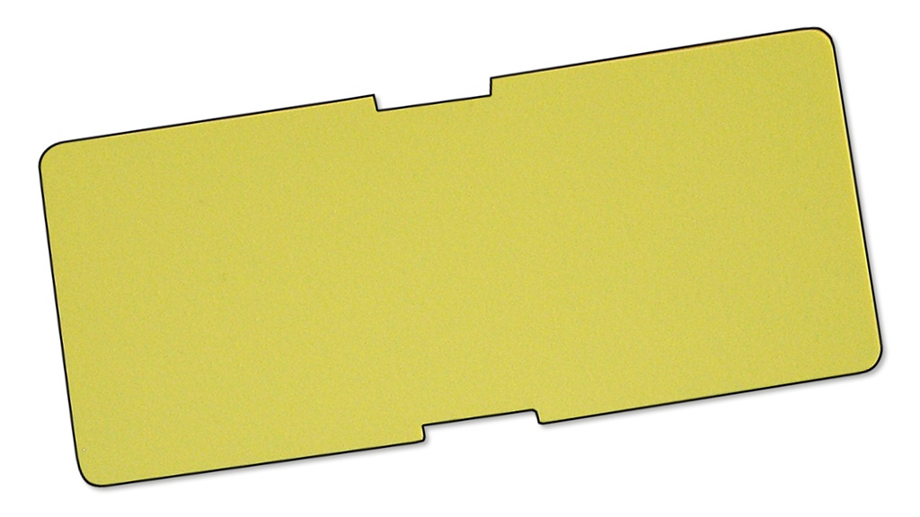 Schildblätter gelb 13.5 x 7 cm, Bund à 100 Stück