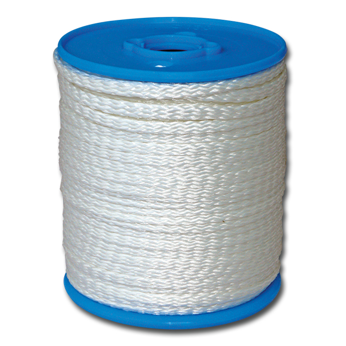 Nylonschnur weiss flach ø 8 mm, 100 m
