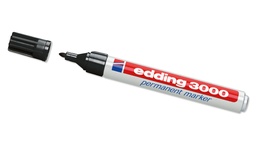 [424.150] Permanentmarker «EDDING 3000», schwarz, Strichstärke ca. 1.5-3 mm