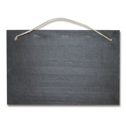 [442.109] Schiefertafel eckig mit Kordel, 300 x 200 mm
