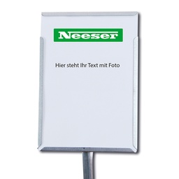 [436.585] Schildhalter A4  Hochformat, Stab 76 cm